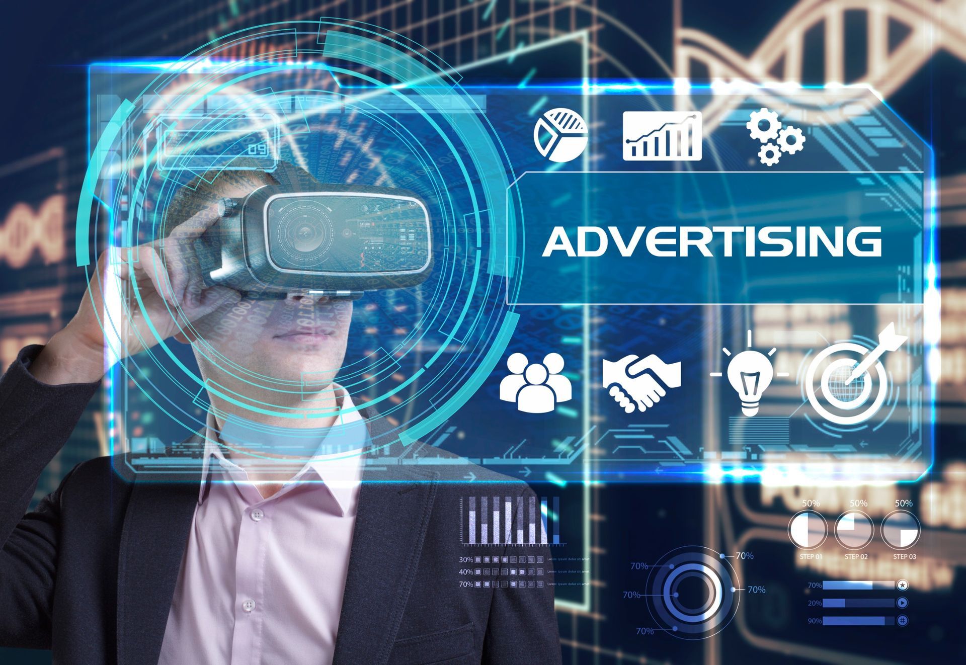 AI-Driven Advertising Graphic