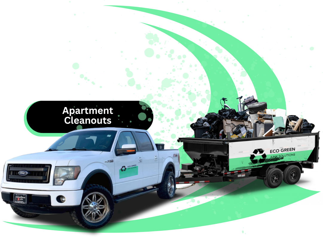 Eco Green Junk Solutions trailer pick up car.