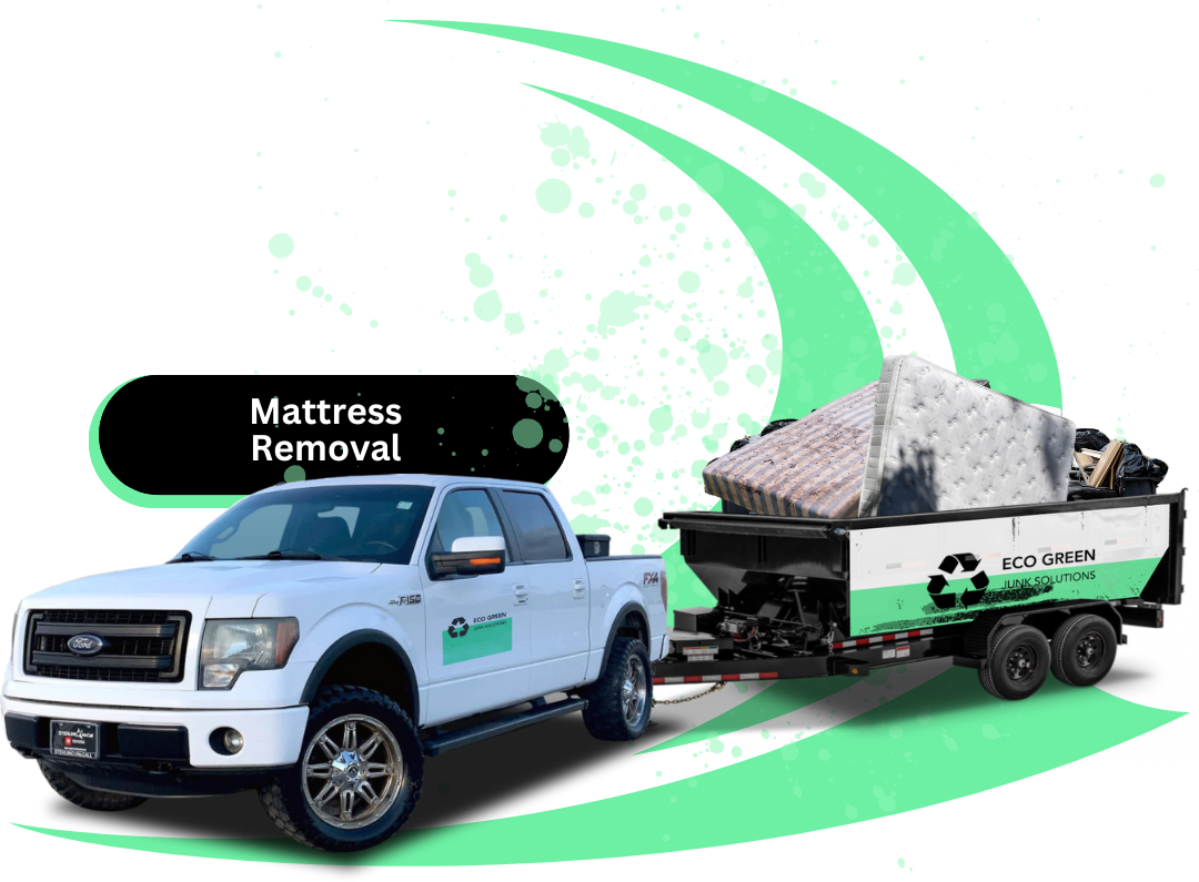 Eco Green Junk Solutions trailer pick up car.