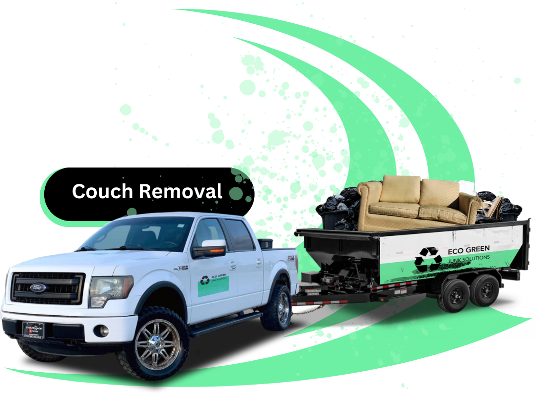 Eco Green Junk Solutions trailer pick up car.