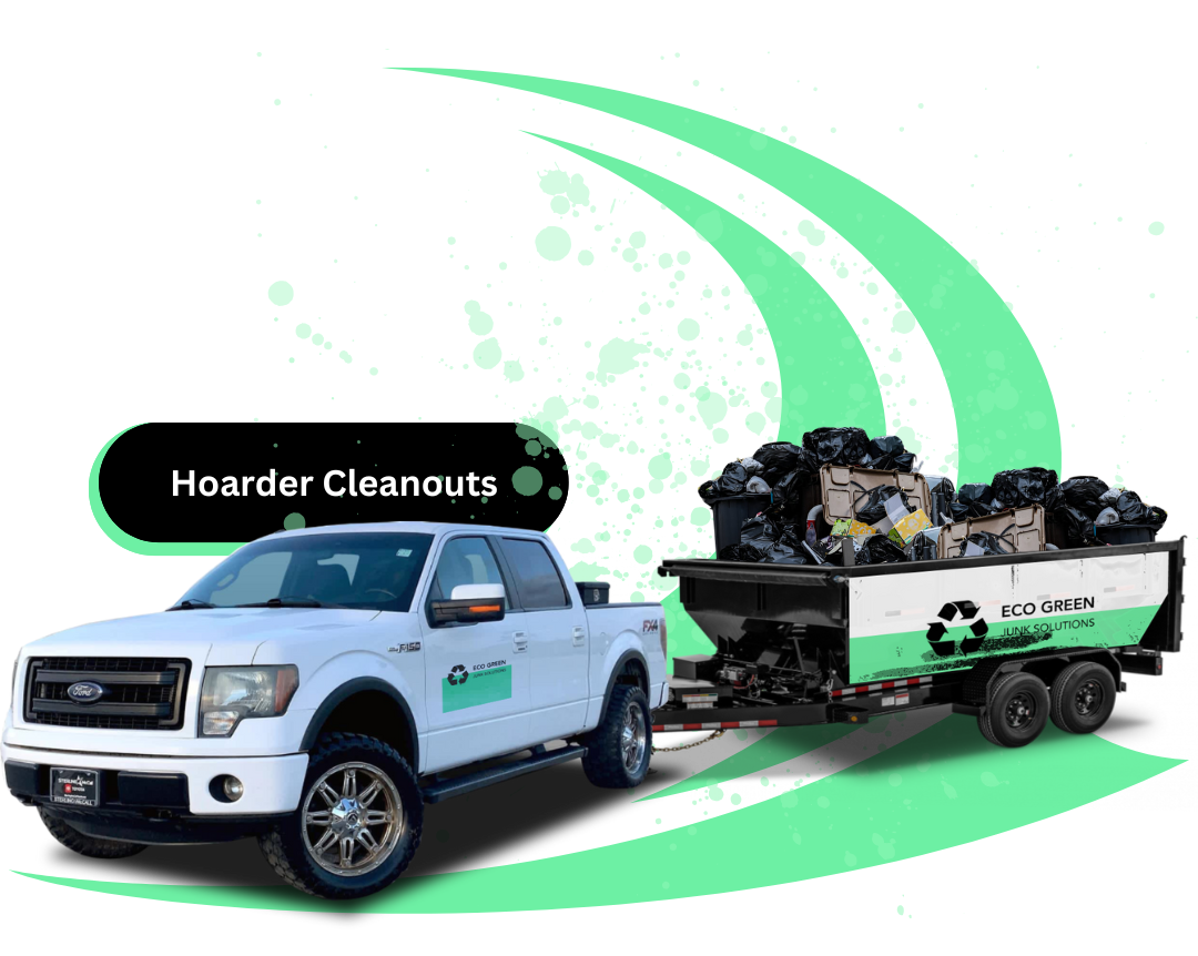 Eco Green Junk Solutions trailer pick up car.