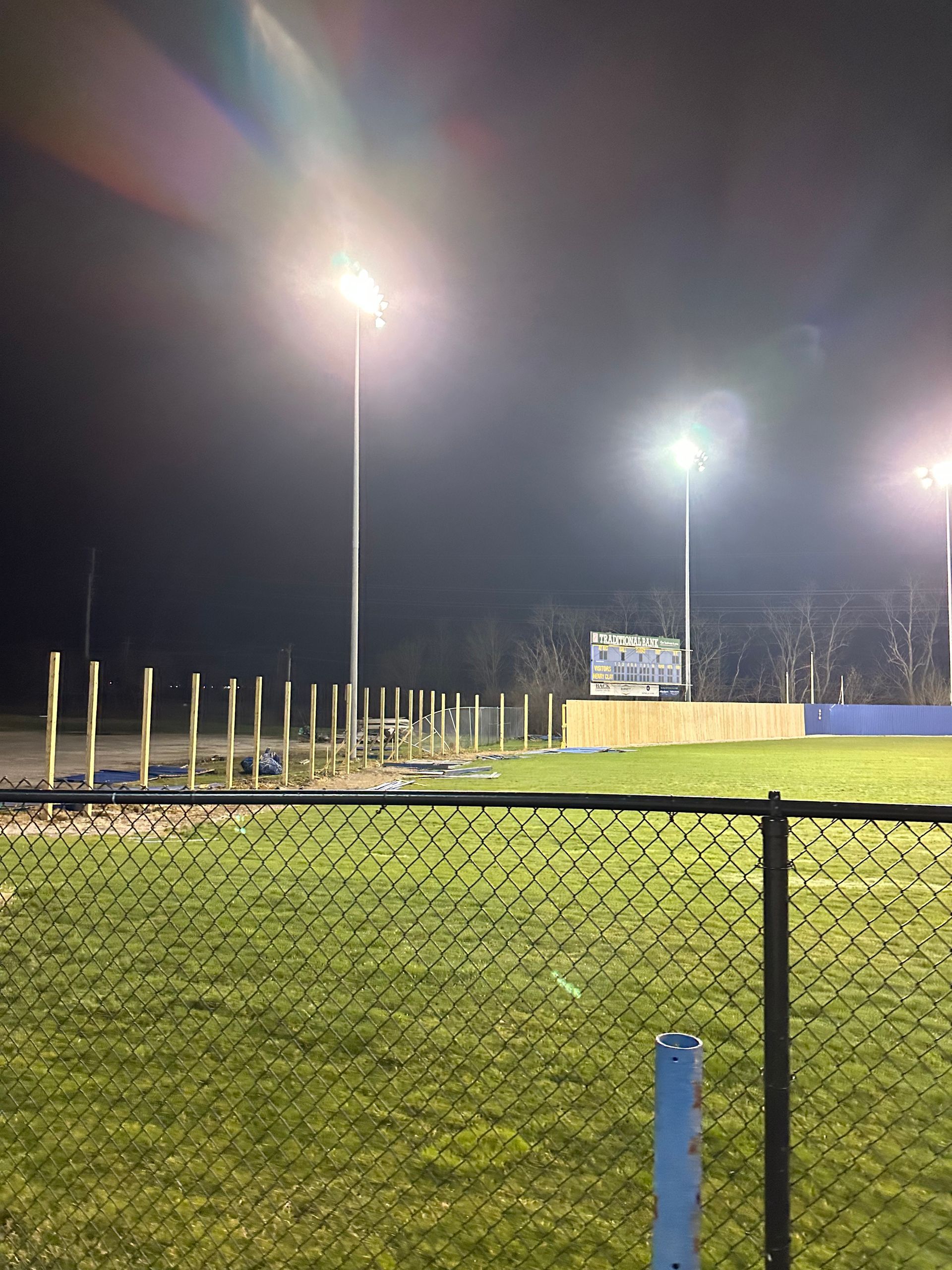 Installing Fence On The Baseball Field — Lexington, KY — Chafin Fence LLC