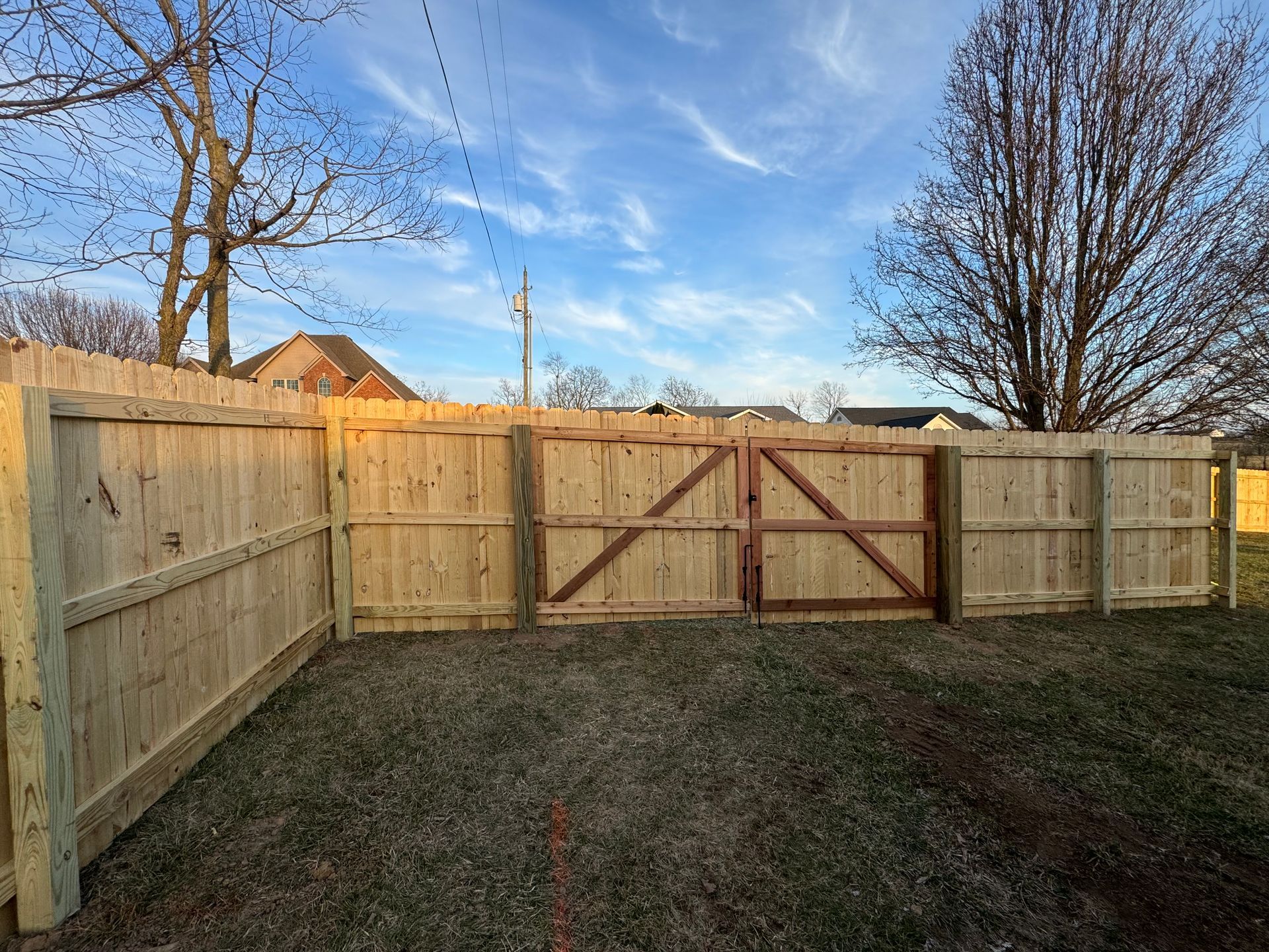 Residential Double Wide Gate Inside View —  Frankfort, KY — Chafin Fence LLC