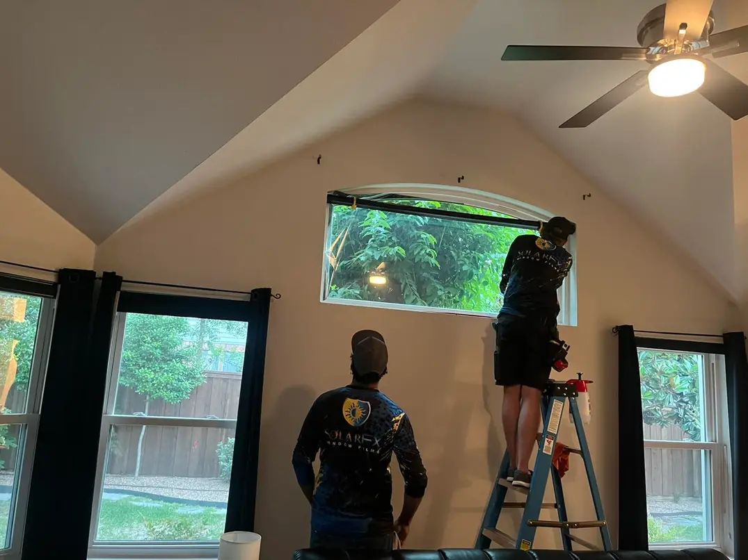 Installing Window Tint to a residential house