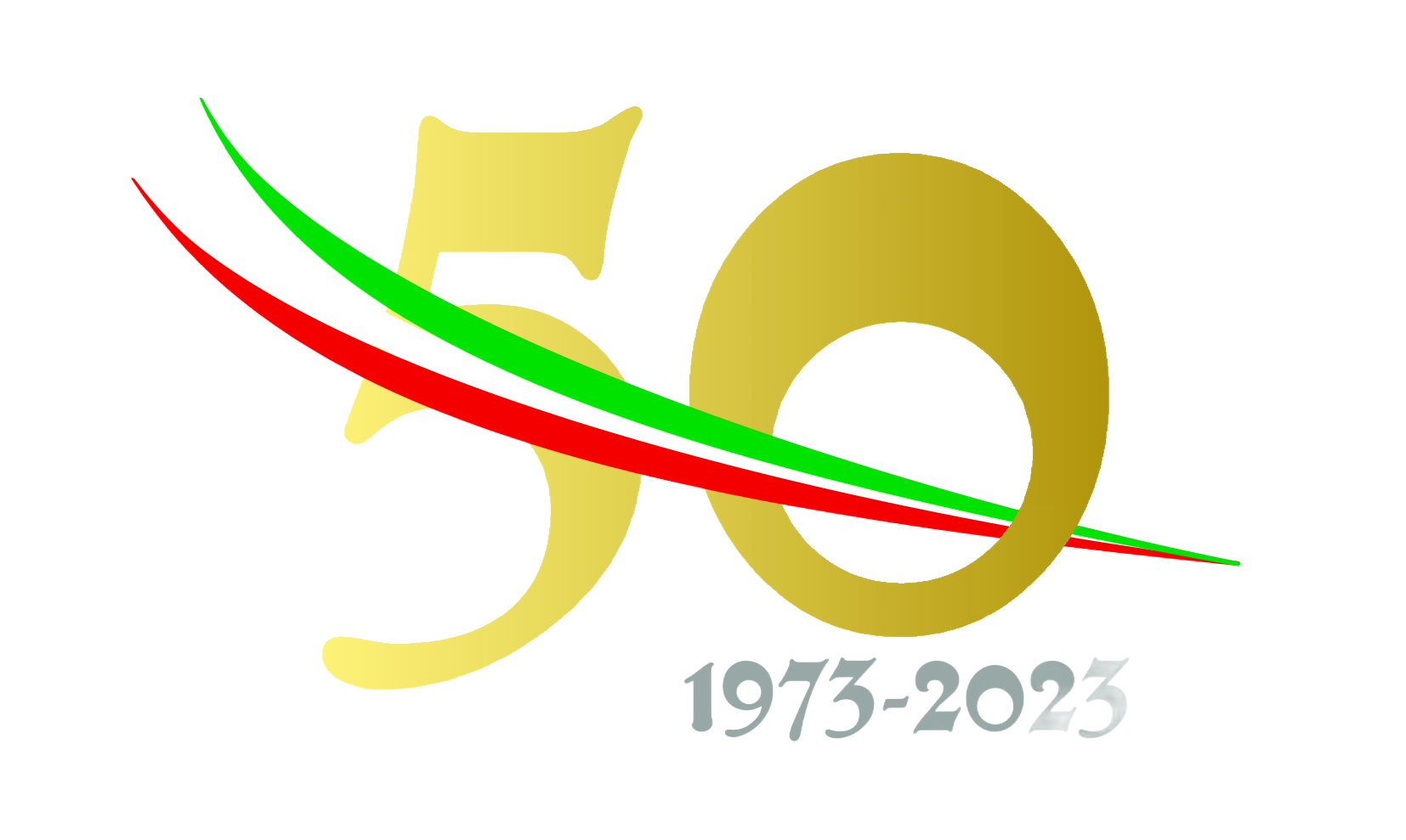 Un logo dorato con il numero