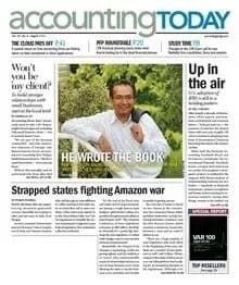 Accounting Today Newspaper cover with Salim Omar