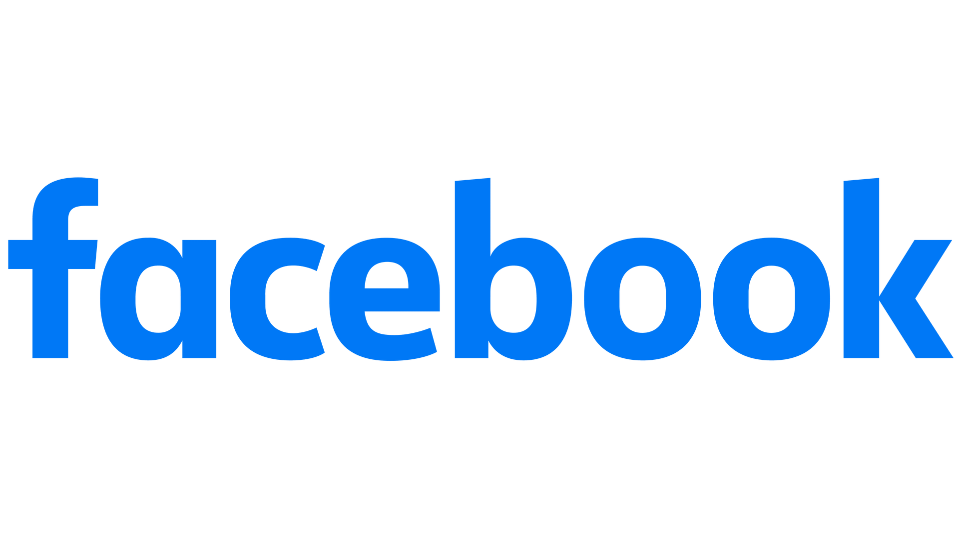 the facebook logo is blue and white on a white background .