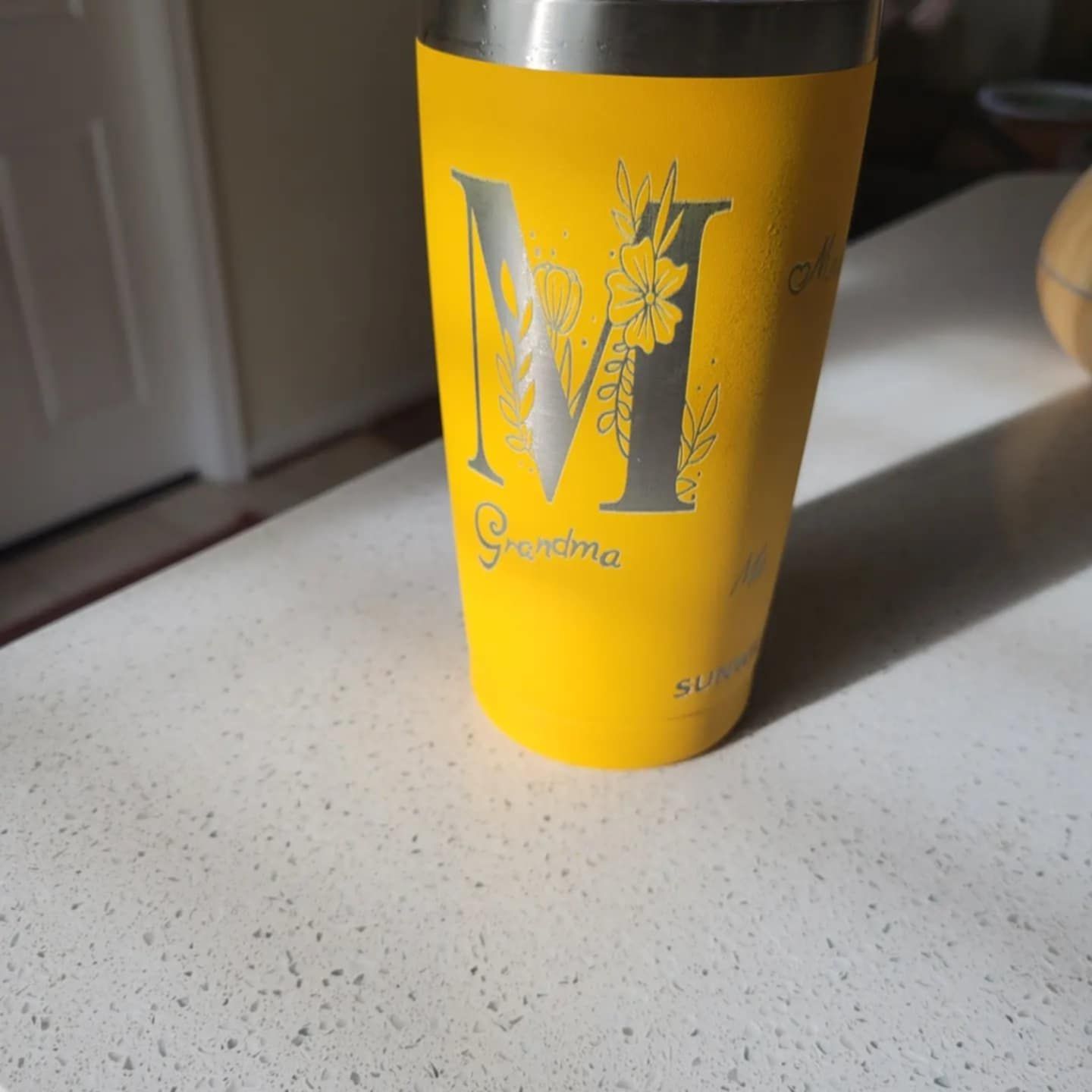 12 oz stainless-steel water bottle with custom engraving