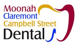A logo for moonah claremont campbell street dental