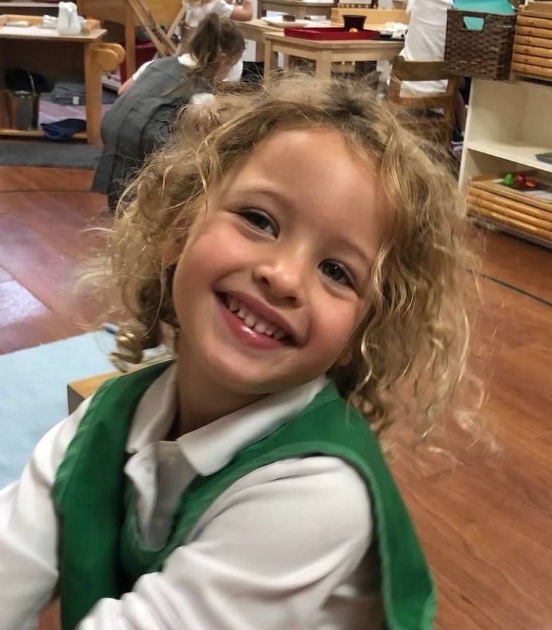 Smiling Montessori child