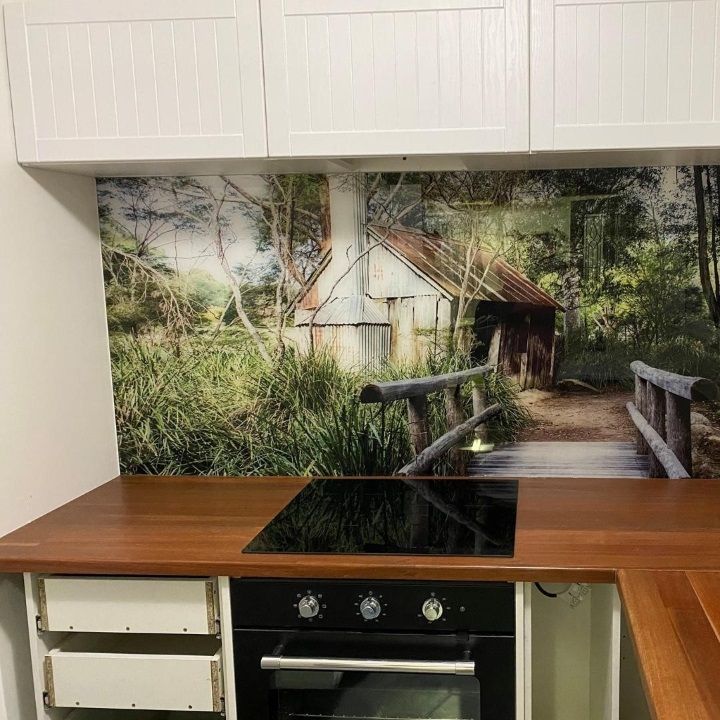 A Kitchen With a Picture of a House on the Wall — DecoGlaze in Sutherland, NSW