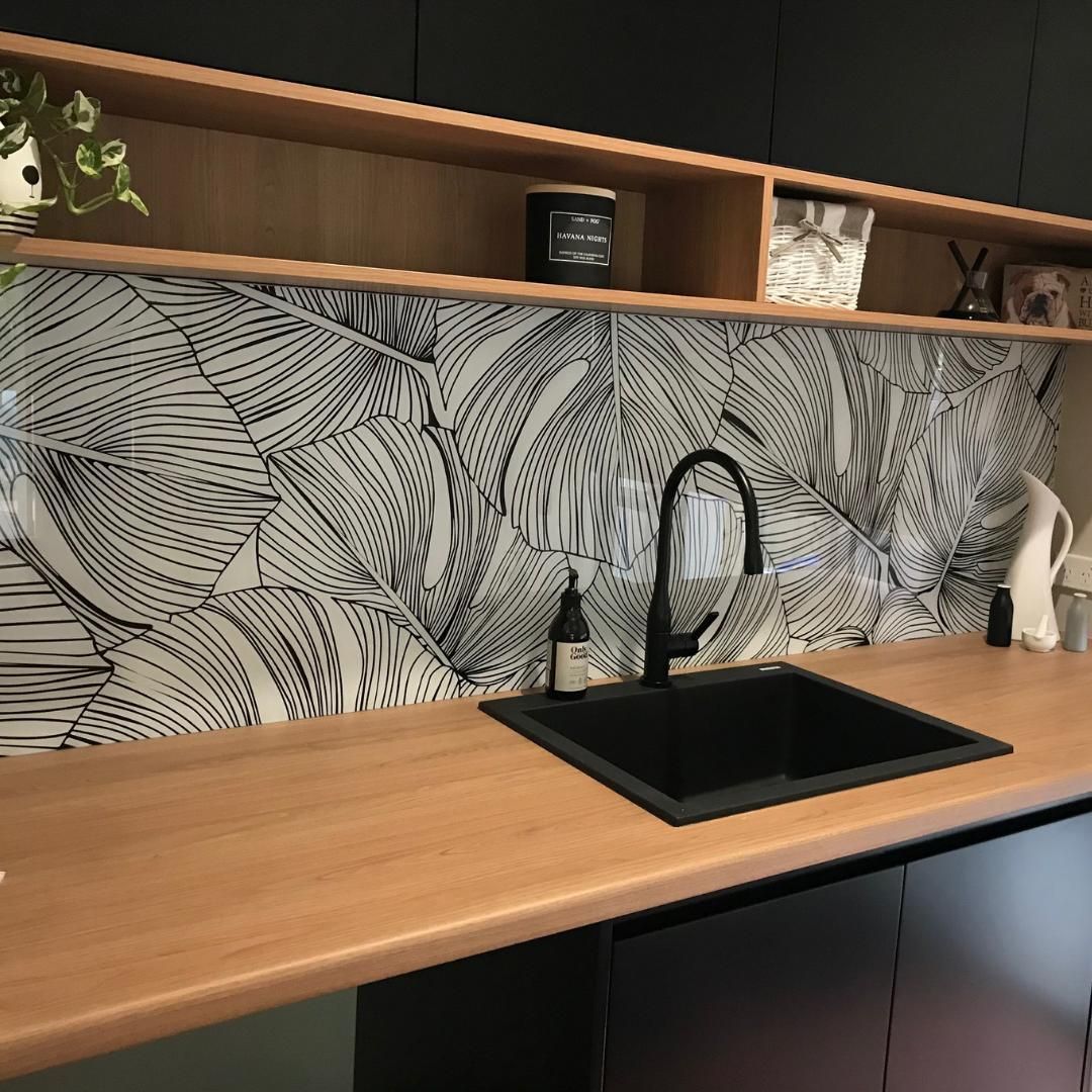 A Kitchen With a Sink and a Faucet on a Wooden Counter Top — DecoGlaze in Bellevue Hill, NSW