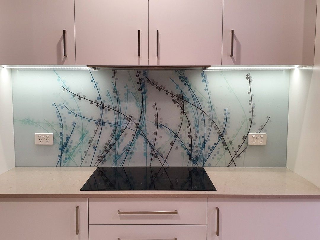 A Kitchen With White Cabinets and a Stove Top Oven — DecoGlaze in Drummoyne, NSW