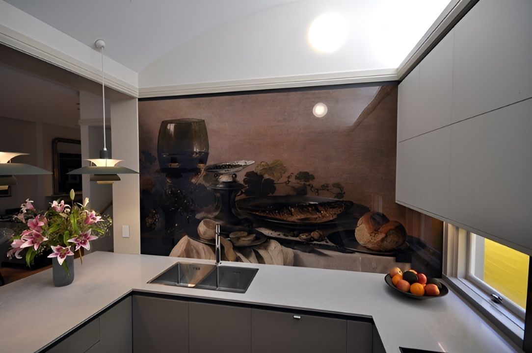 A Kitchen With a Painting on the Wall Behind the Sink — DecoGlaze in Manly, NSW