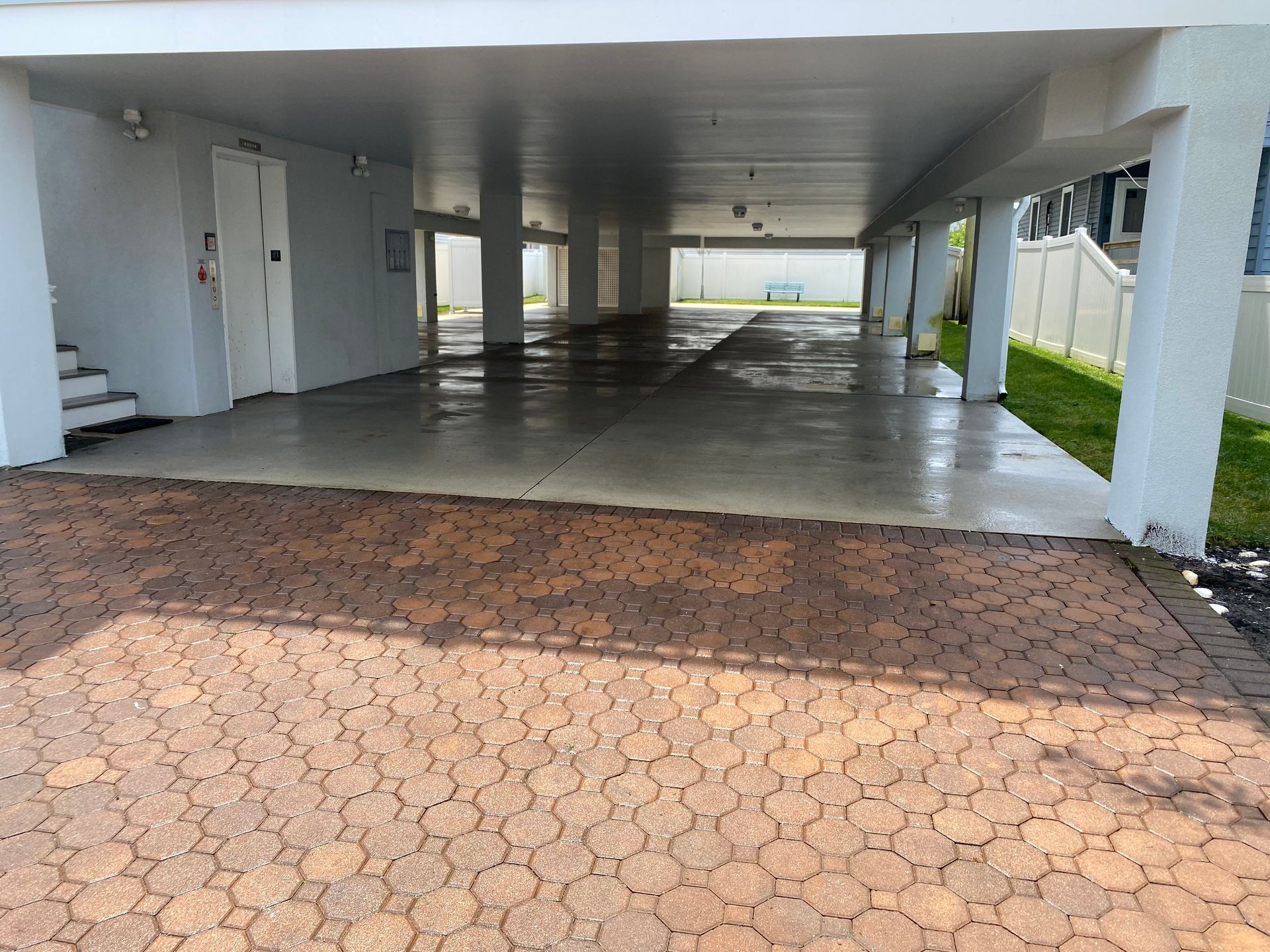 Pavers that were power washed