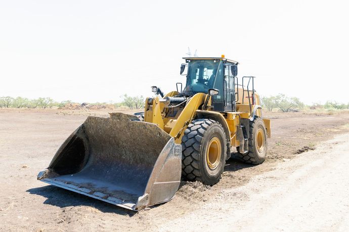 SiteLine Services wheel loader available for equipment rental in West Texas