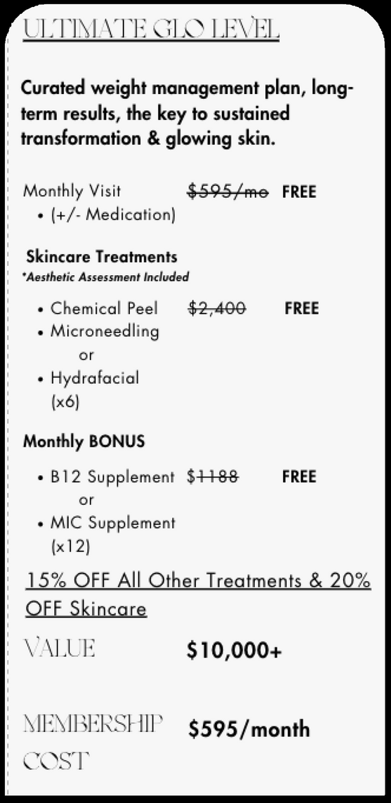 A price list for the 