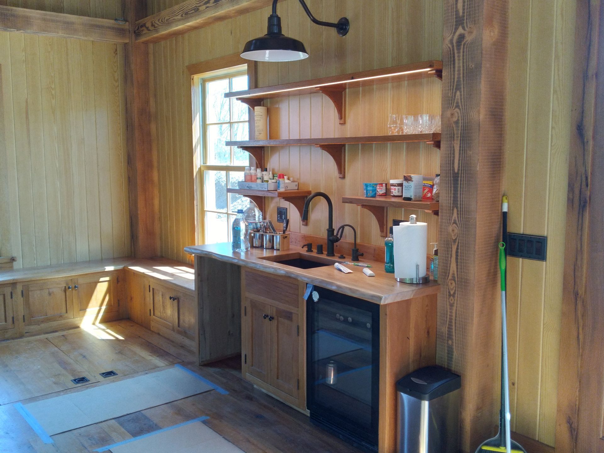 A Kitchen with A Sink, Dishwasher, and Shelves | Narvon, PA | JDH Custom Millwork