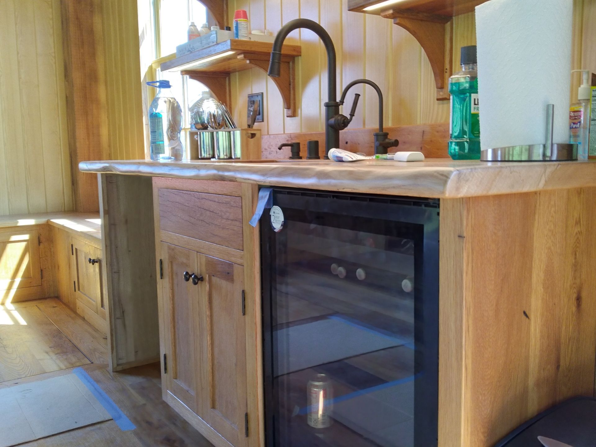 A Kitchen with A Sink a Refrigerator and A Faucet | Narvon, PA | JDH Custom Millwork