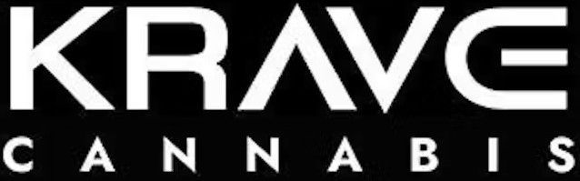 KRAVE CANNABIS logo in white text on a black background