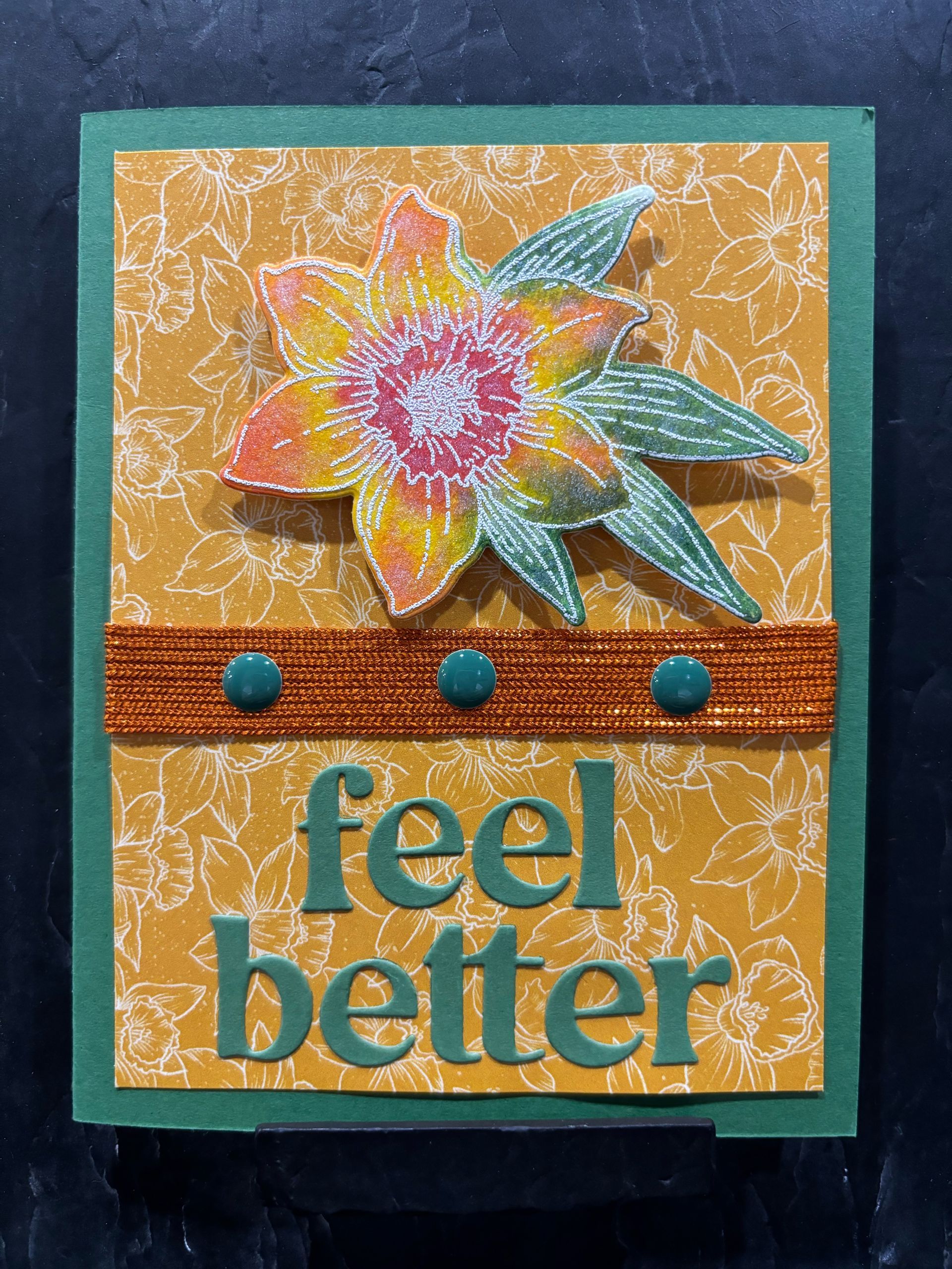 Feel Better, Personalized Handmade Card - Color Art by Nappy