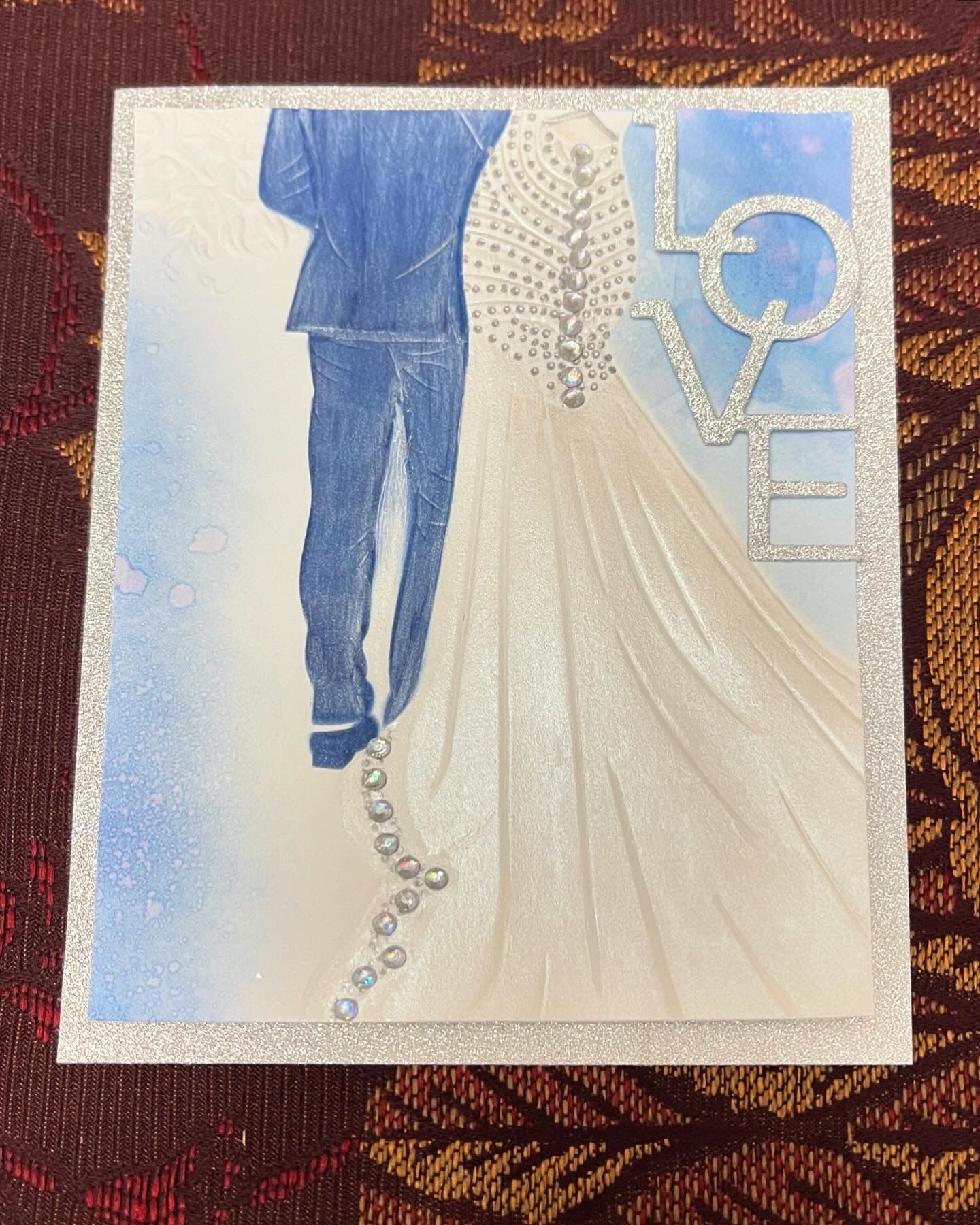Personalized Handmade Wedding Card - Color Art by Nappy