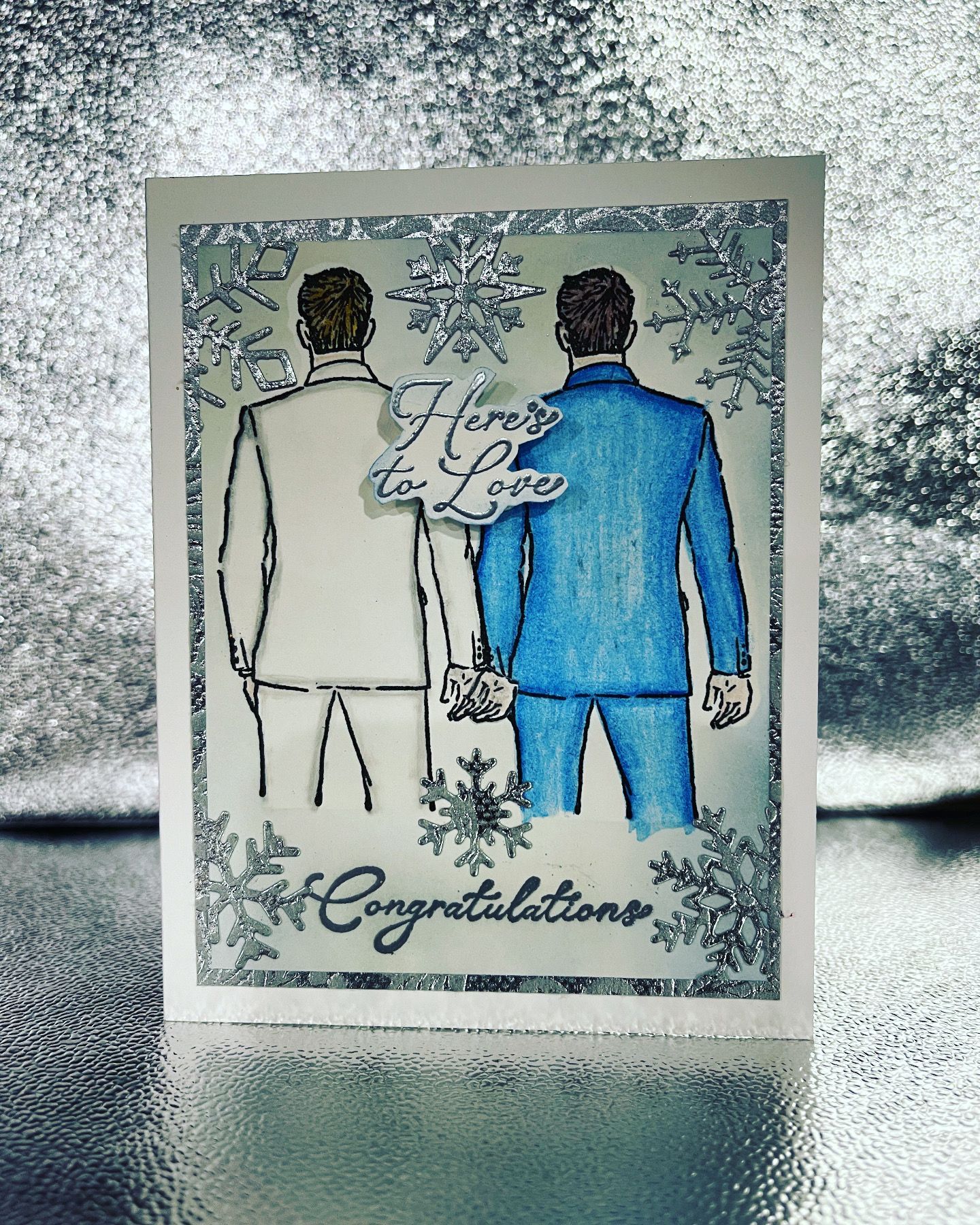Personalized Handmade Wedding Card - Color Art by Nappy