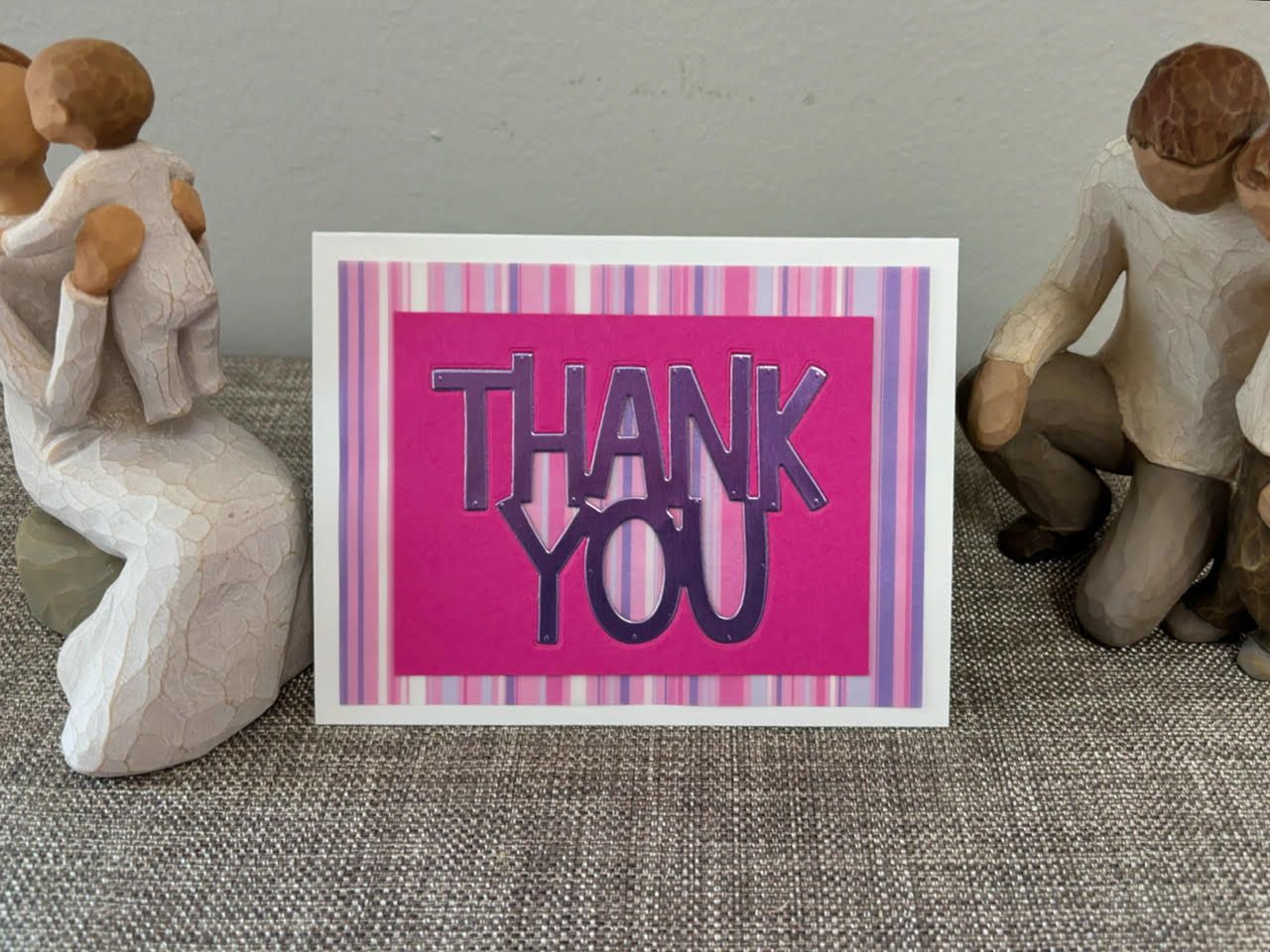 Thank you card - Personalized Handmade Card - Color Art by Nappy
