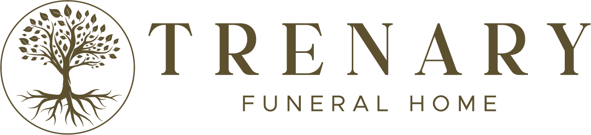 The logo for sample funeral home is shown on a white background.