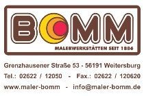 Ein Logo für ein Unternehmen namens BCMM mit einer Telefonnummer und einer E-Mail-Adresse.