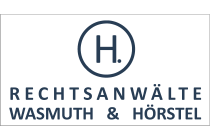 A logo for a law firm called rechtsanwälte wasmuth & horstel