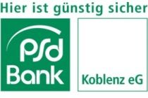 Ein grün-weißes PSD-Banklogo auf weißem Hintergrund