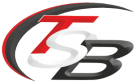 Ein rot-weiß-schwarzes Logo mit at und b auf weißem Hintergrund.