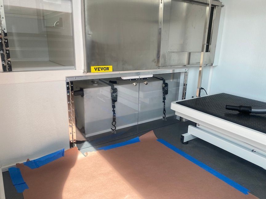 A kitchen with a sign that says veron on it