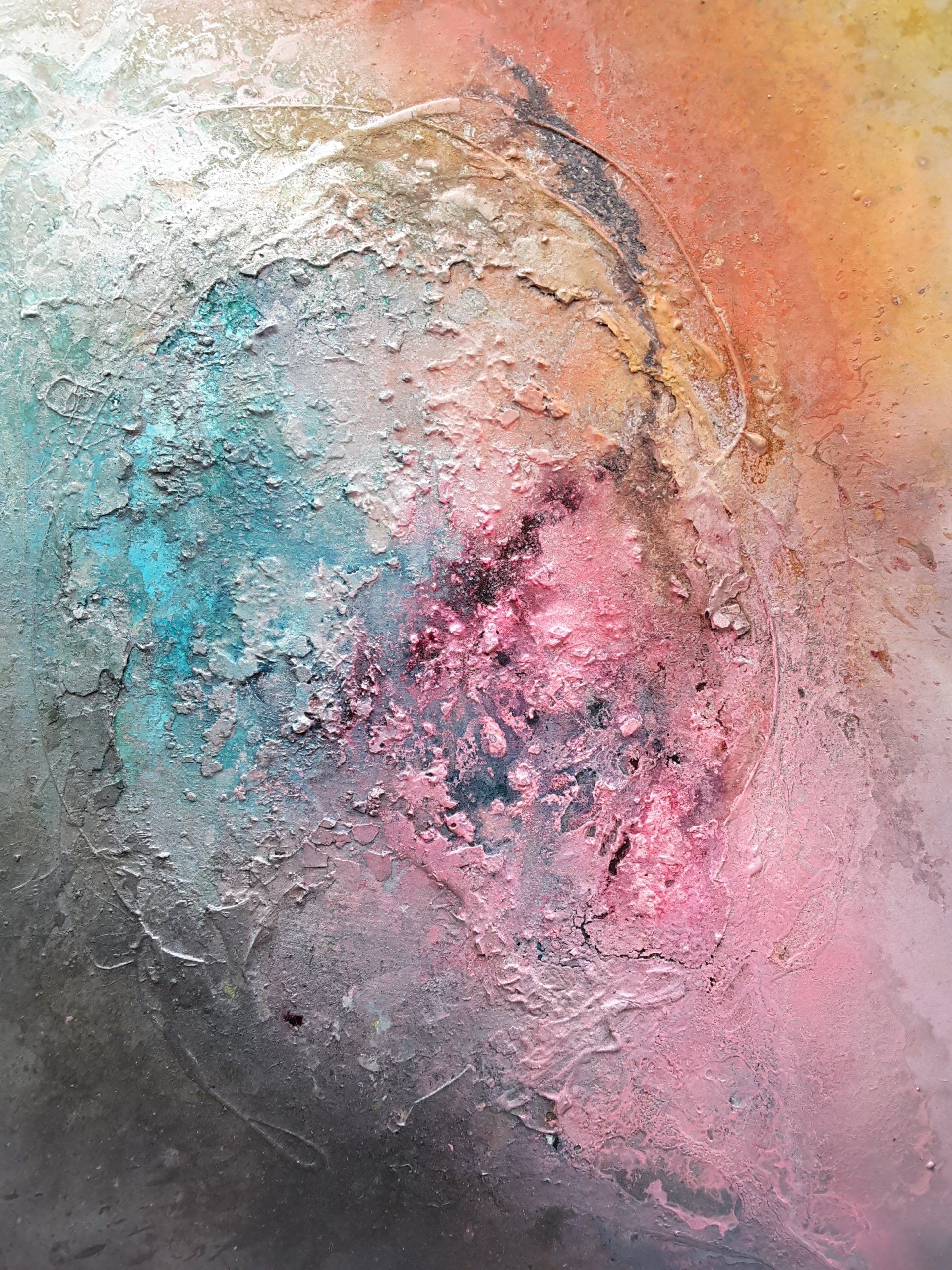 Sick World painting, topographical references and brain bleed