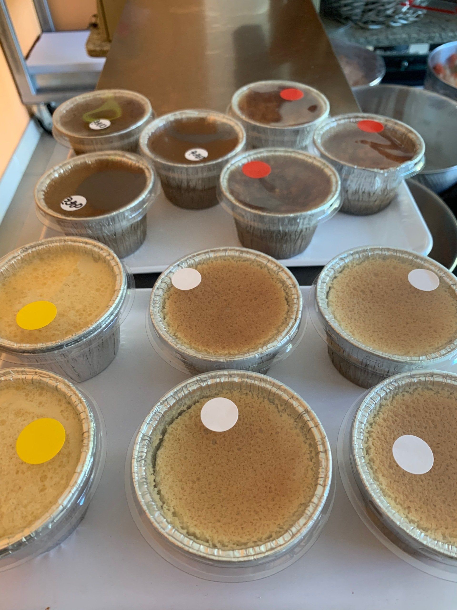 Flams cassolans cada dia en el menú d'un sabor diferent.