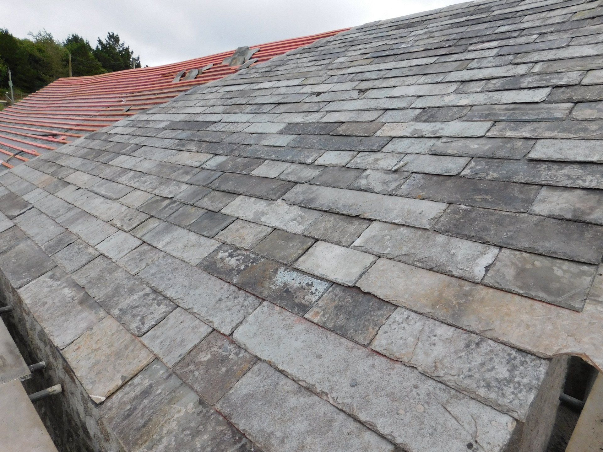 Rag Slating, reclaimed slate, roofing works