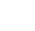 A house with a roof and two windows is in a circle.