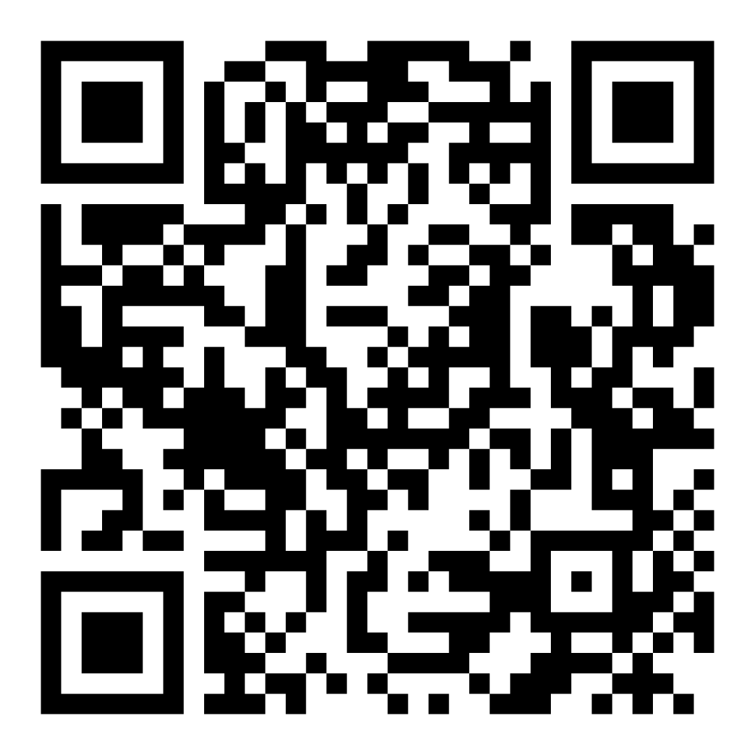 A black and white qr code on a white background.