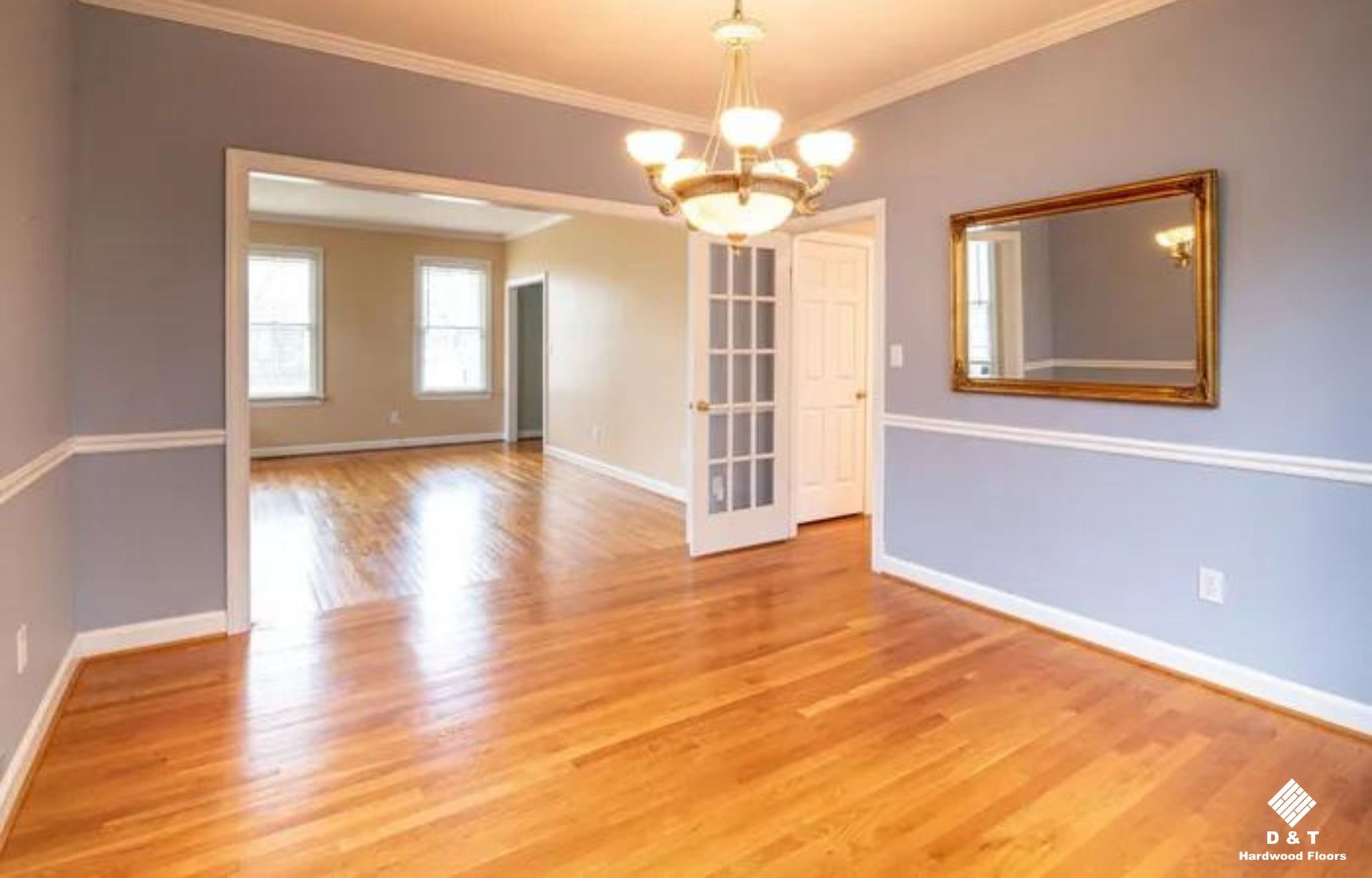 beautiful house in Portland Maine with newly installed hardwood floors