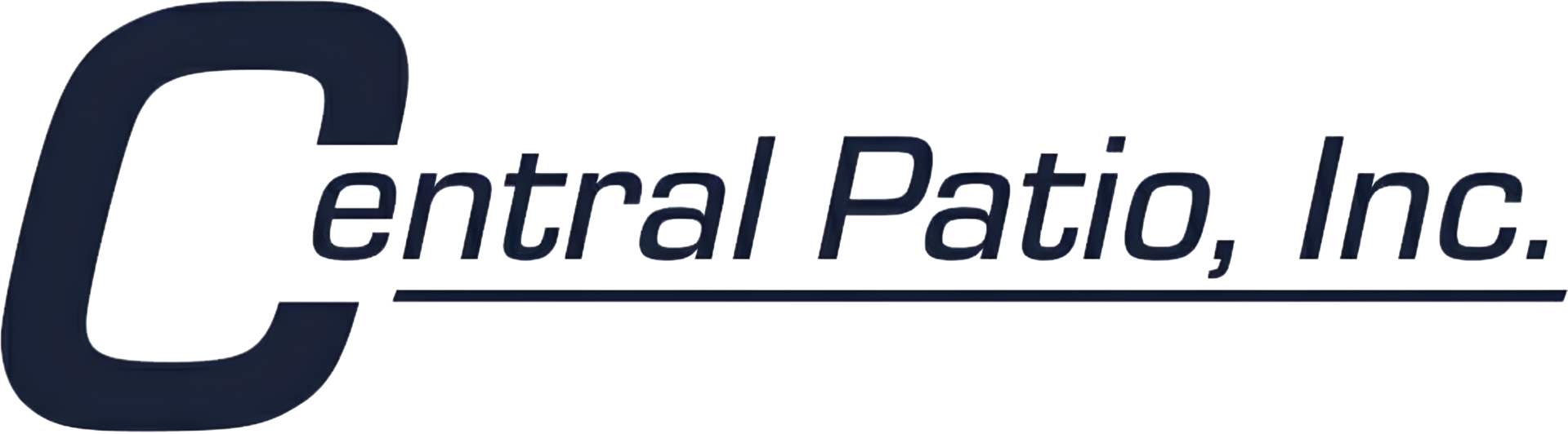 Central Patio, Inc. logo in dark blue text on a white background