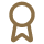 Gold award ribbon icon.