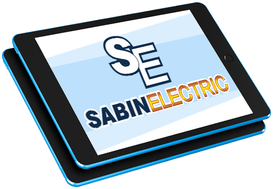 Sabin Electric Logo On Tablet — Provo, UT — Sabin Electric