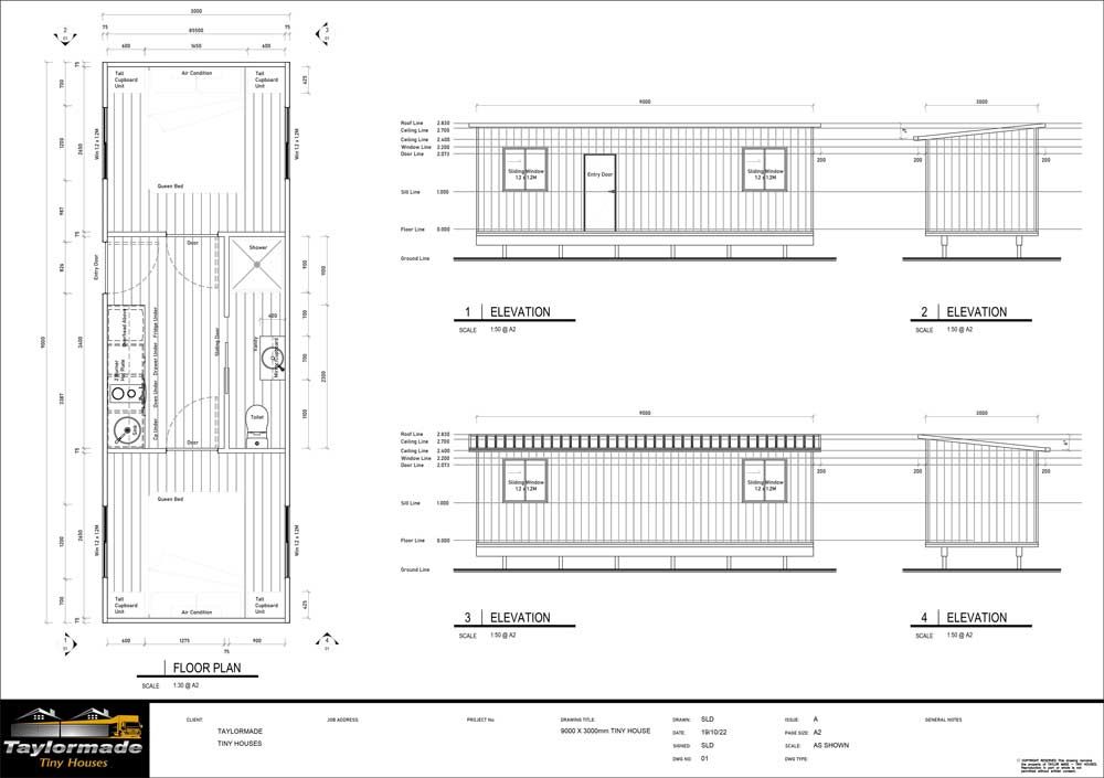 9 x 3 House Plan — Professional Tiny House Builders in Nanango, QLD