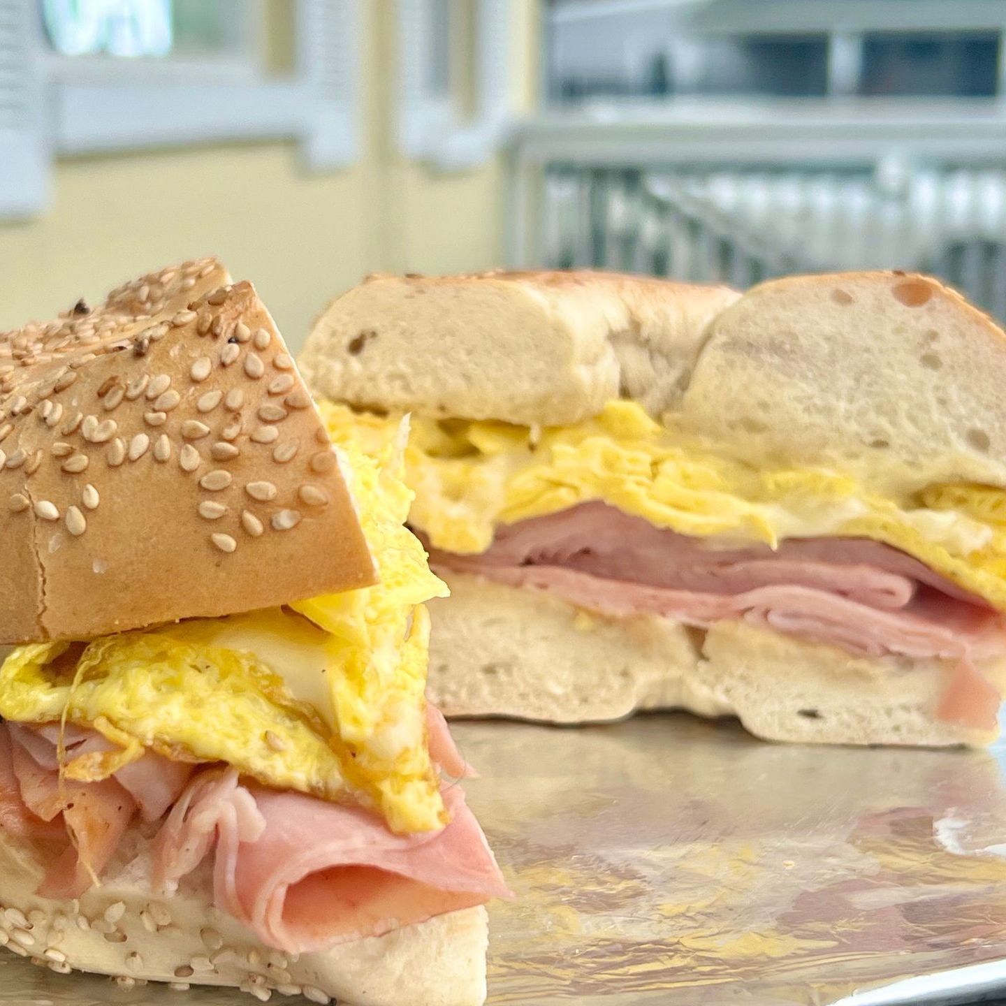 Ham, Egg, Cheese, Sesame Bagel