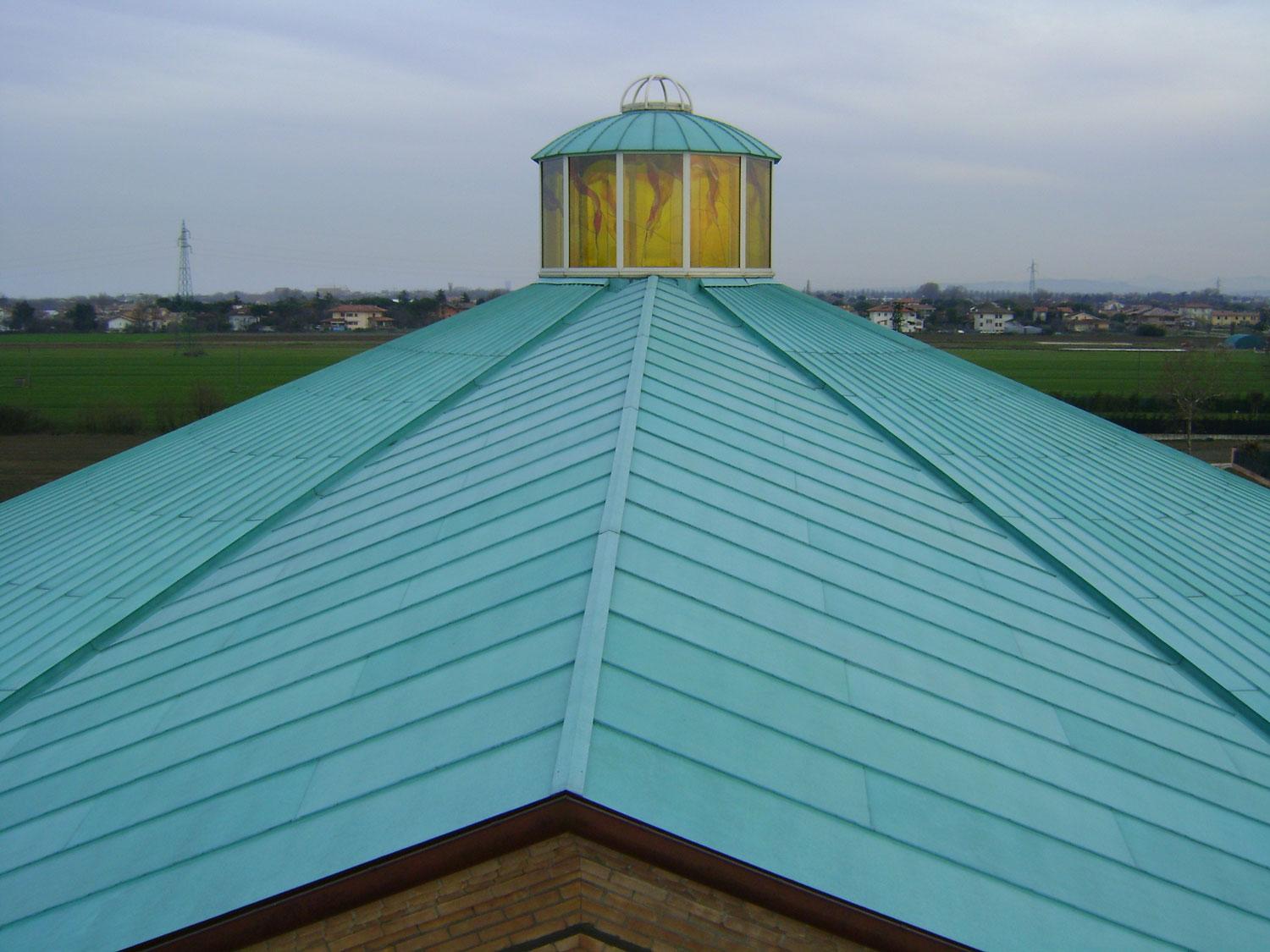 un tetto color turchese