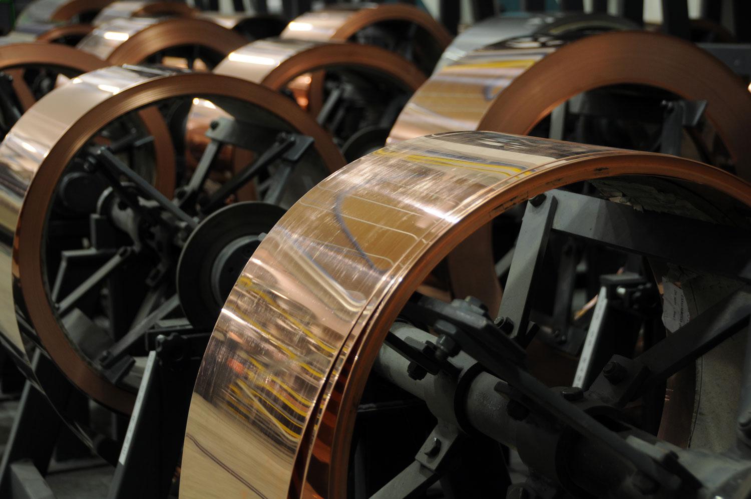 Delle lamiere di rame