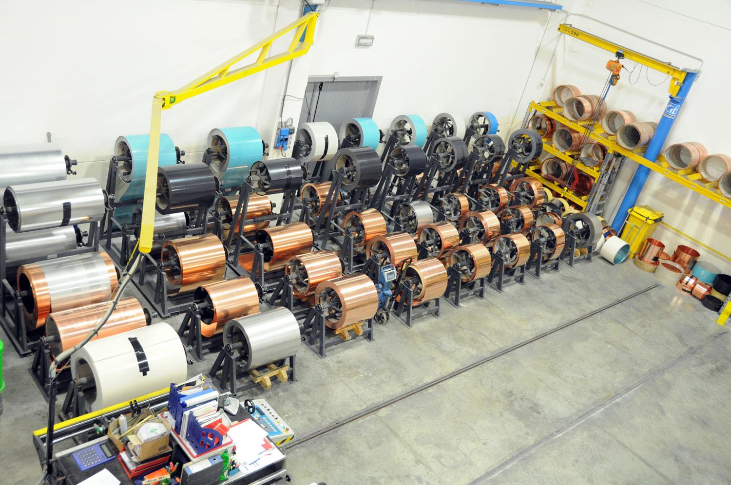 fase di produzione di grondaie - dettaglio 3