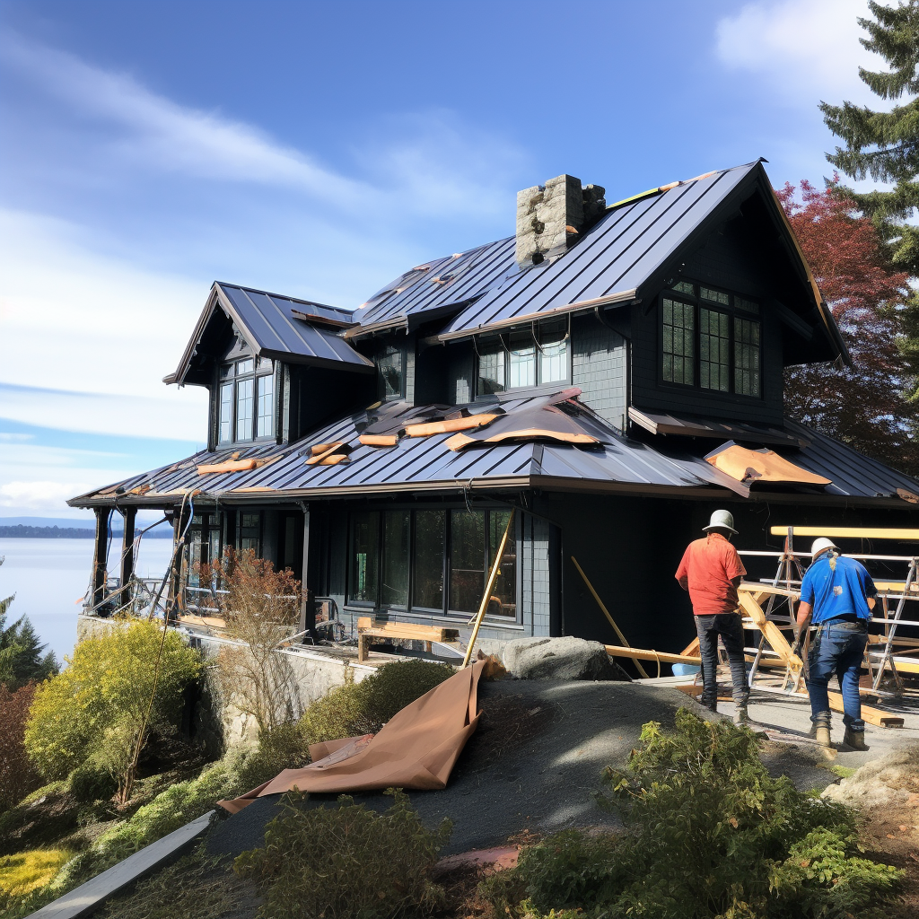 Victoria BC home with new roofing by Royal Roofing's skilled contractors