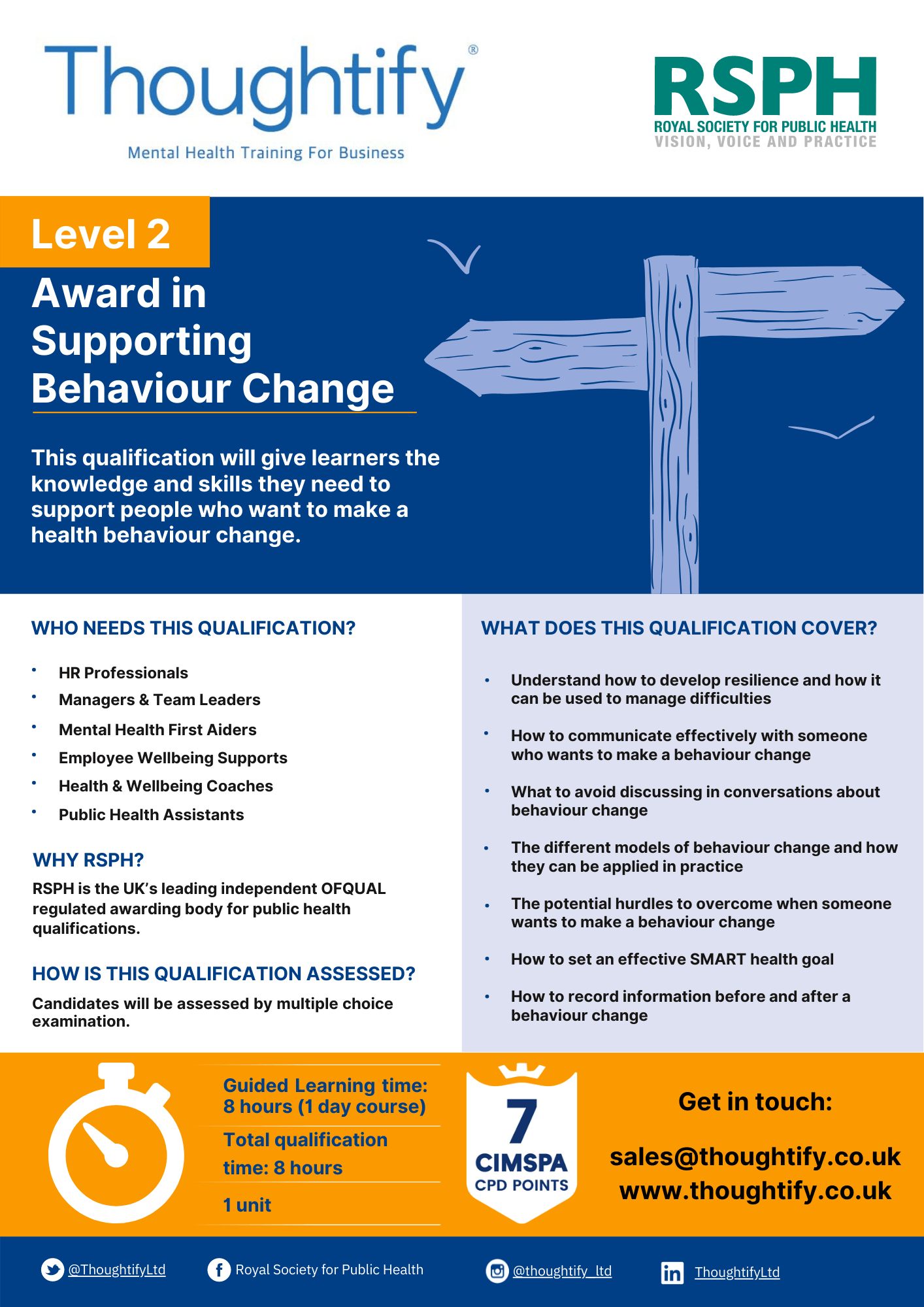 RSPH L2 Award in Supporting Behavioural Change